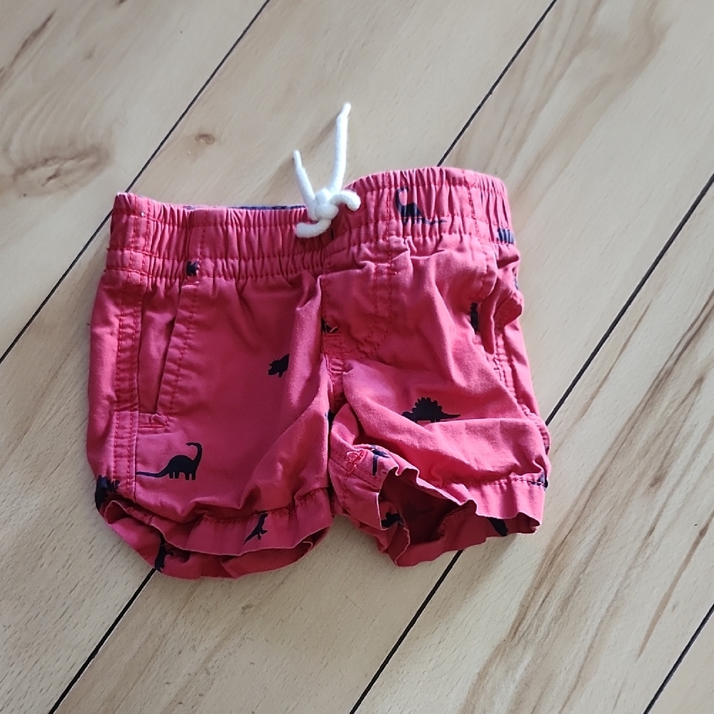 GAP Kids Dinosaur Print Shorts - Coral